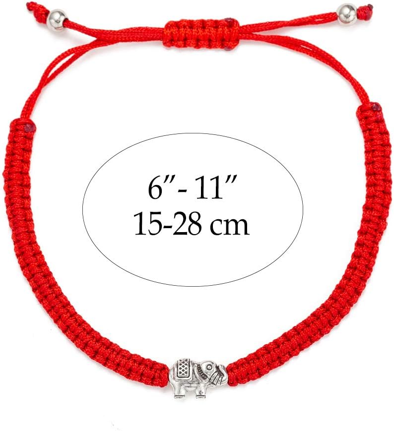 kelistom Handmade String Bracelet for Women Men Simple Red Black Braided Adjustable Charm Bracelets Minimalist Jewelry - Image 2